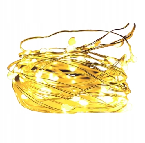 lampki druciki 10 led w kolorze ciepłej bieli