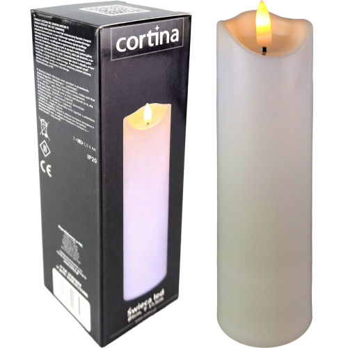 Świeczka biała led, ciepły biały, wysokość 17,5 cm średnica 5 cm , oryginalne opakowanie