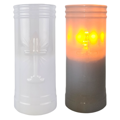 Wkład biały LED w tubie zalewany parafiną wysokość 13.5 cm średnica 5,8 cm